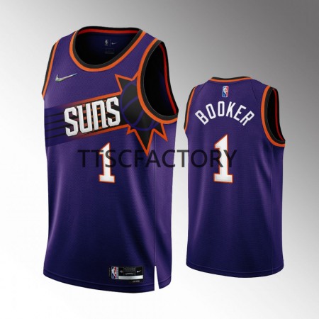 Maglia NBA Phoenix Suns Devin Booker 1 Nike 2022-23 Icon Edition Viola Swingman - Uomo